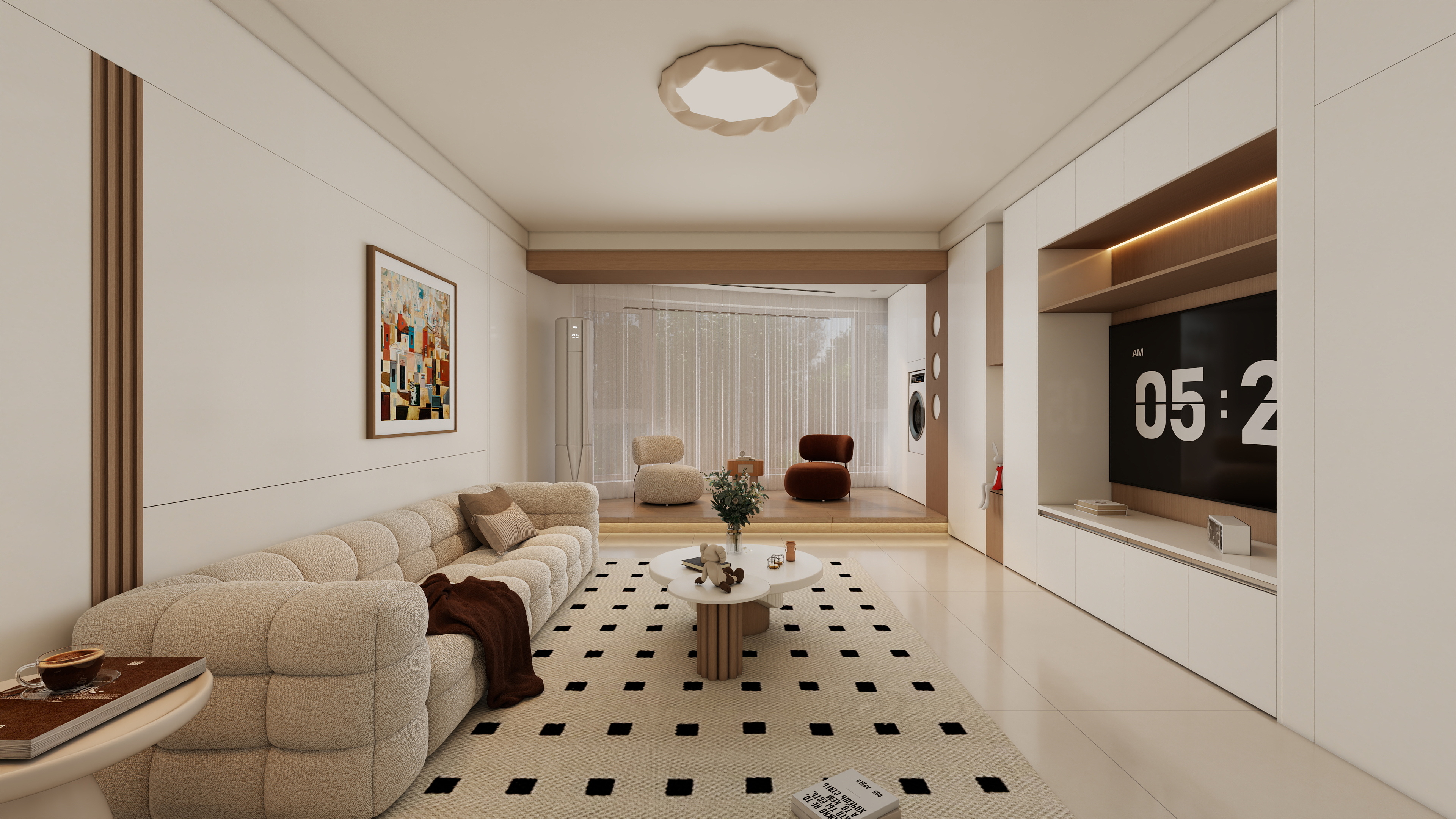 BEIYAN-DESIGN-【奶油原木】双银大厦121平三居室-装修设计方案