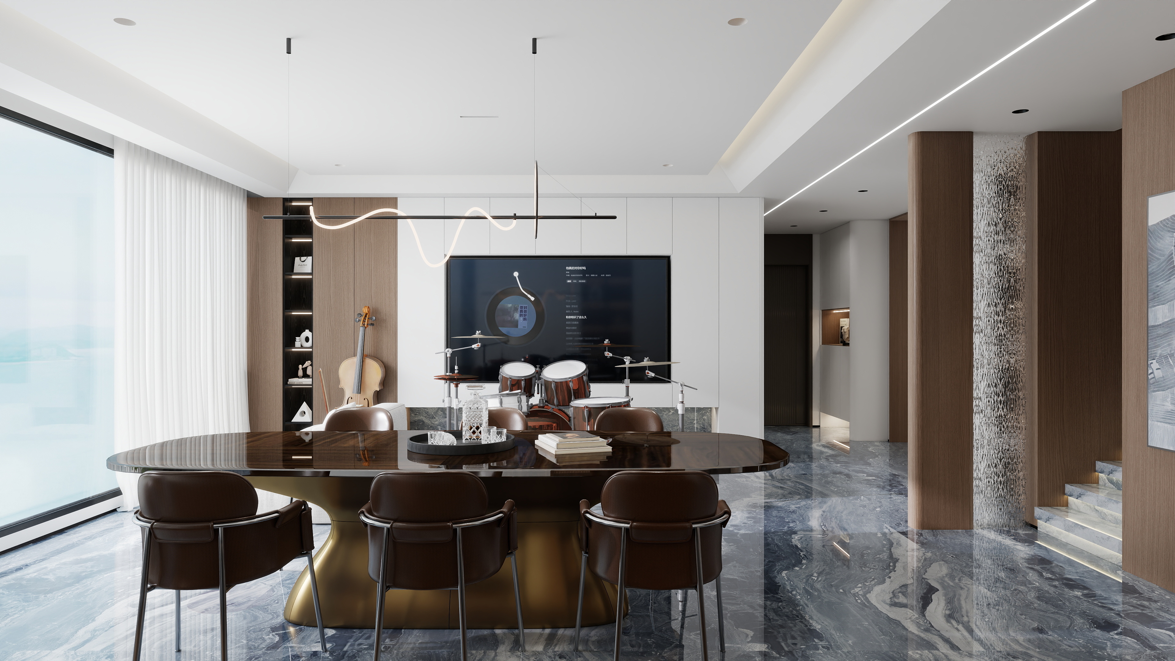 陈辉-240平方现代轻奢叠墅-装修设计方案