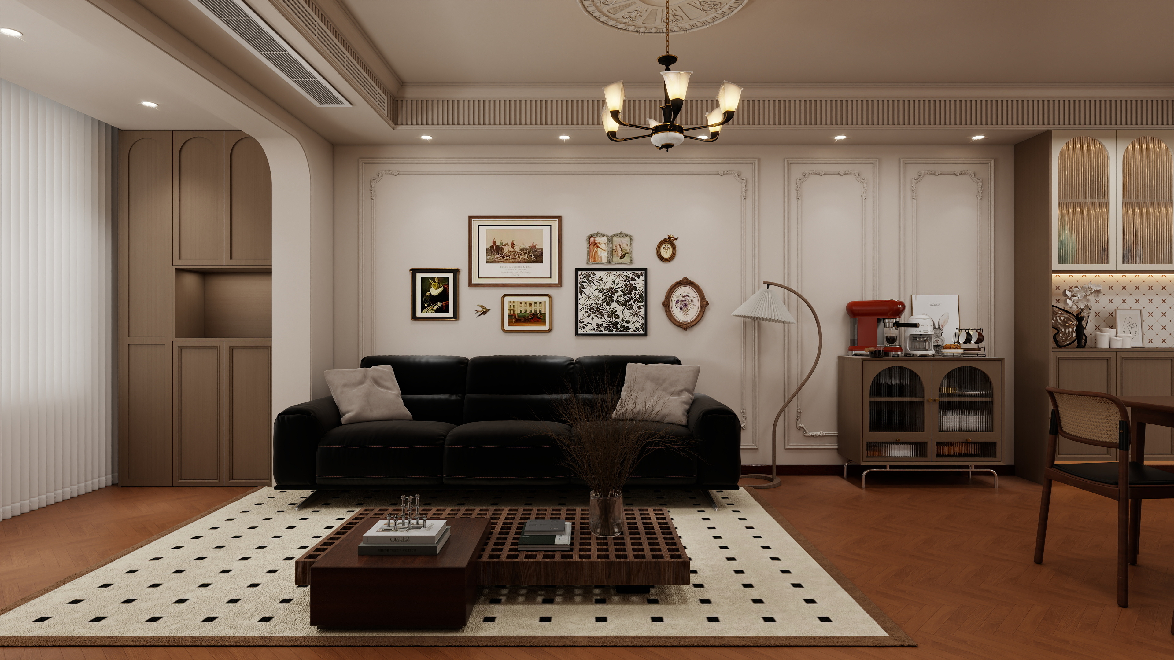 设计师-李尾巴-博翠中古风86㎡3室-装修设计方案