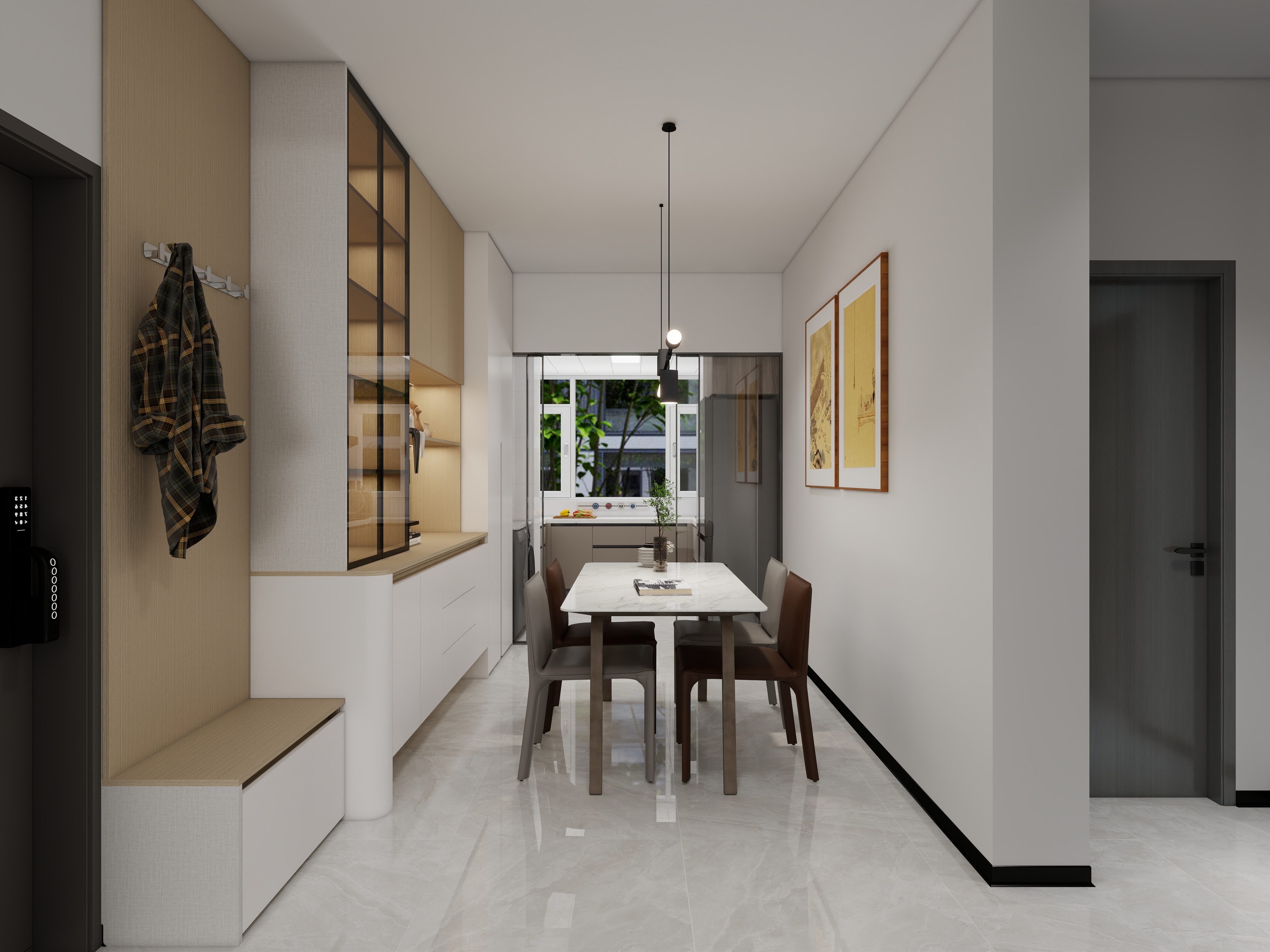 天水全案设计师白老师-天禧苑小区92㎡2室装修效果图