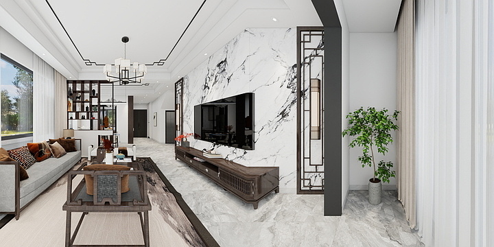 一口口口一-碧桂园3街18号别墅新中式-装修设计方案