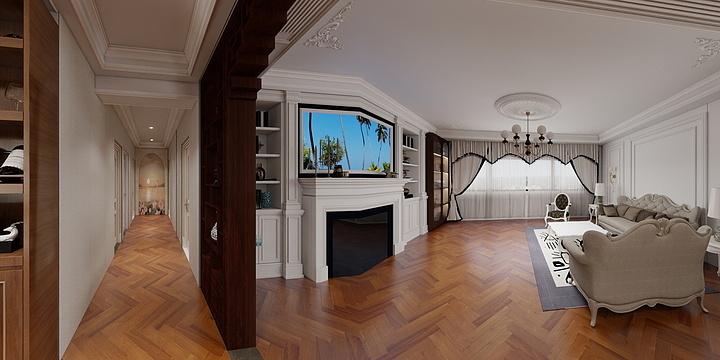 春晓之梦-美式复古风格设计方案-装修设计方案