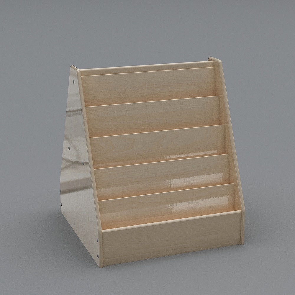 Maple 5-Shelf 2-Sided Book Display