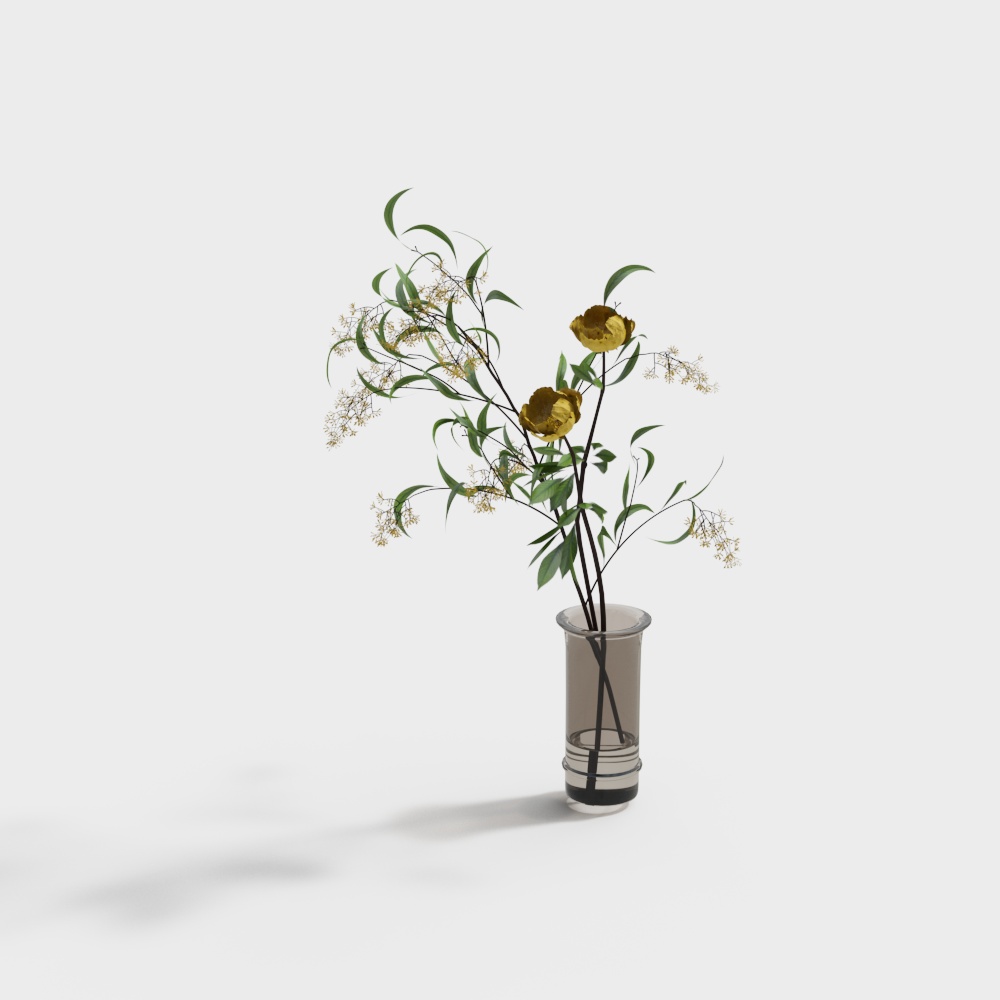 现代花艺摆件3D模型