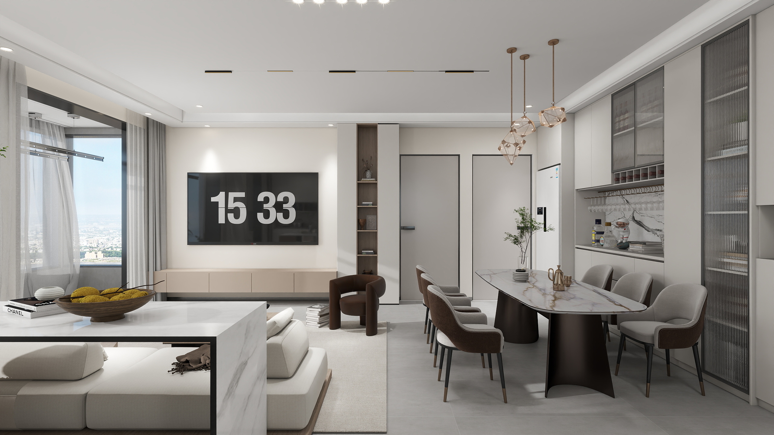 王敏-善园湖滨117㎡3室-装修设计方案