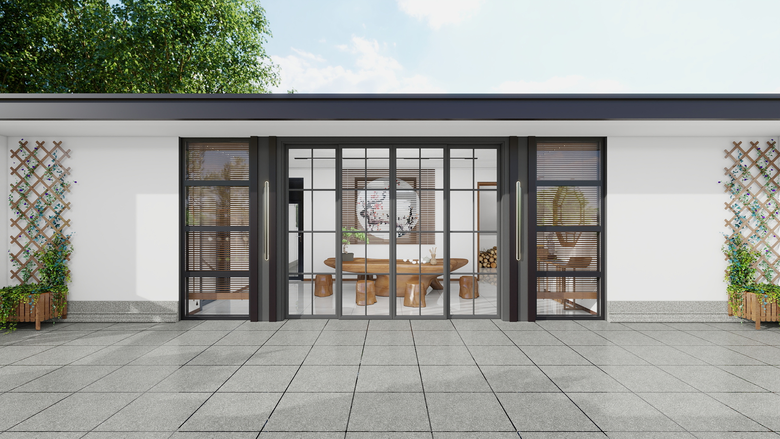 神马云在线-自建民居 二层半全案装修效果图