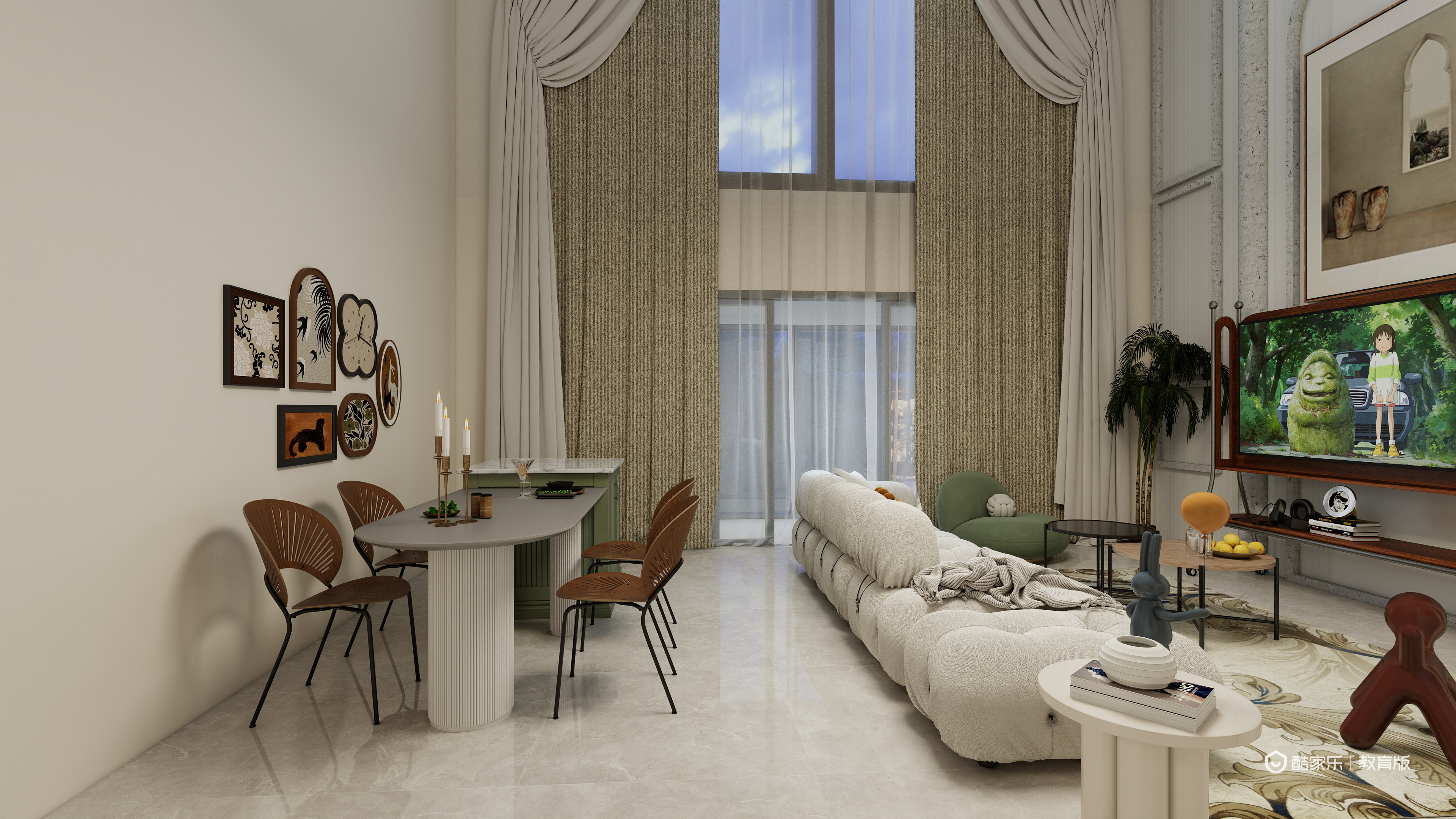 谭雪轩-自在城自在墅161㎡3室装修效果图