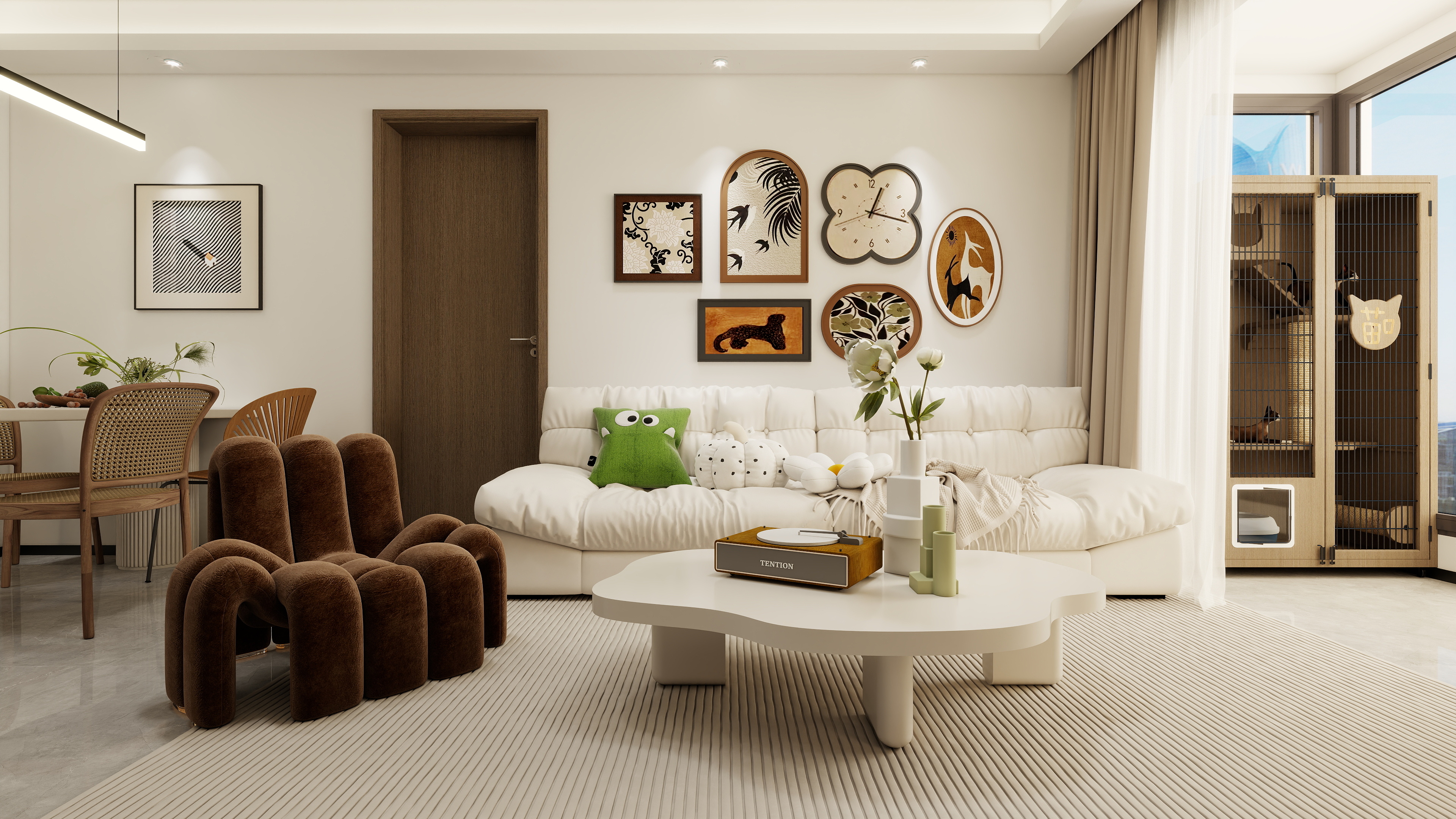 至简名设-文稳康-《荣和千千树》123平左右现代|四居室装修效果图