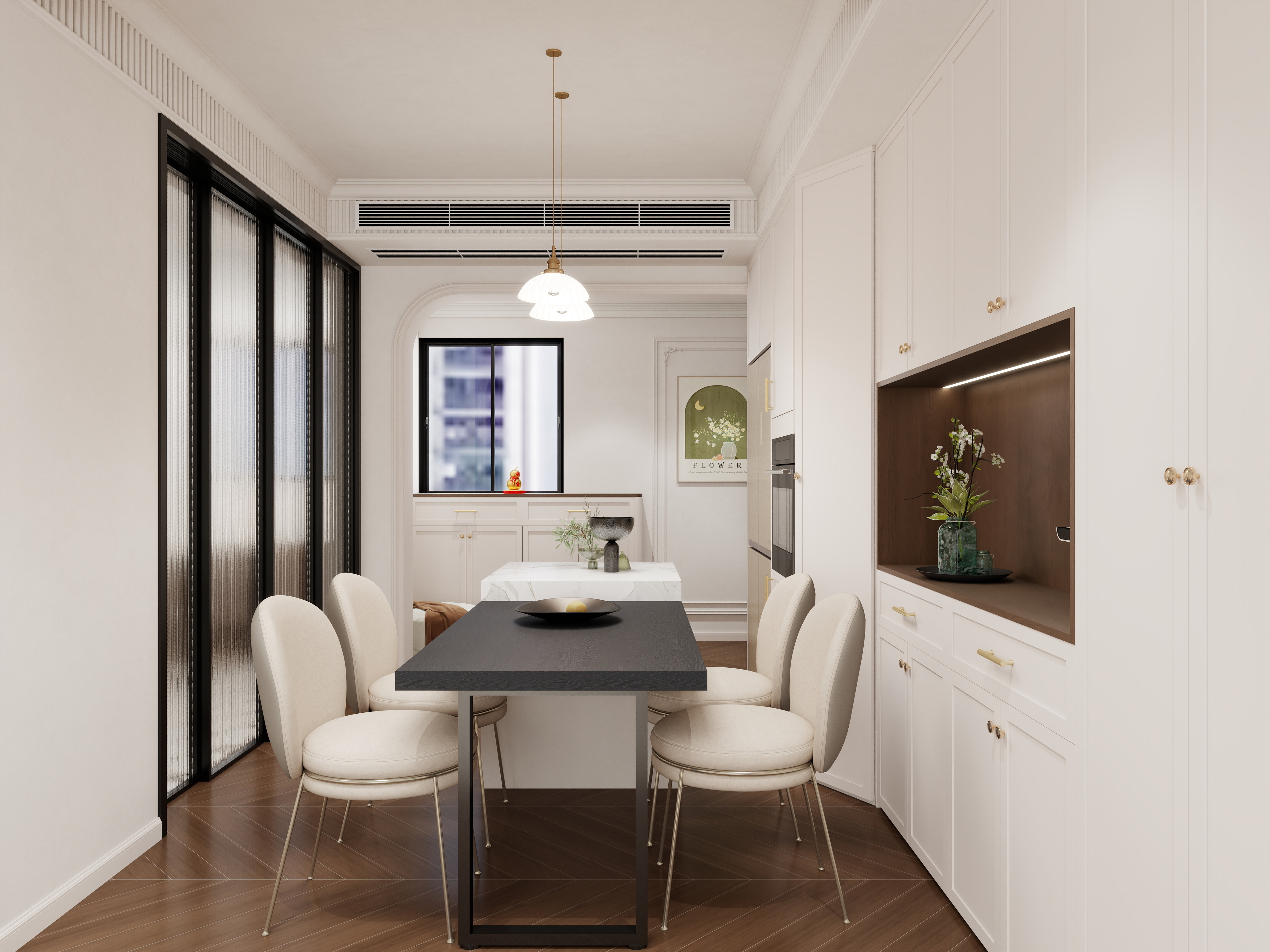 halzat-法式奶油风-装修设计方案