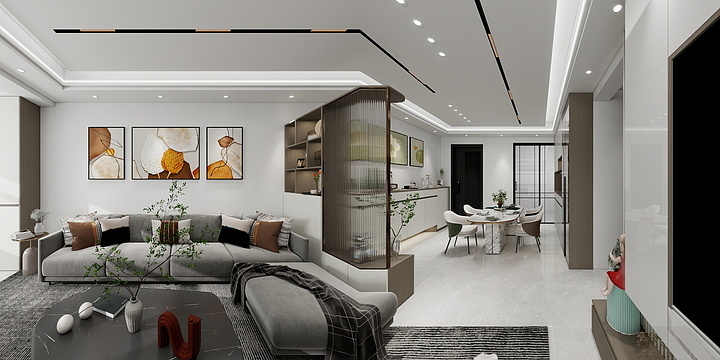 韶关智睿装饰工程有限公司-坪石西河湾3栋901效果图-装修设计方案