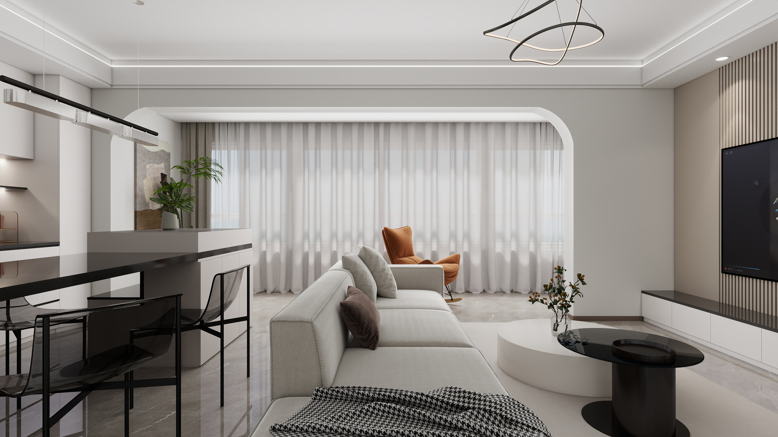 宁夏银川室内设计师赵倩-万科翡翠湖望144㎡-装修设计方案