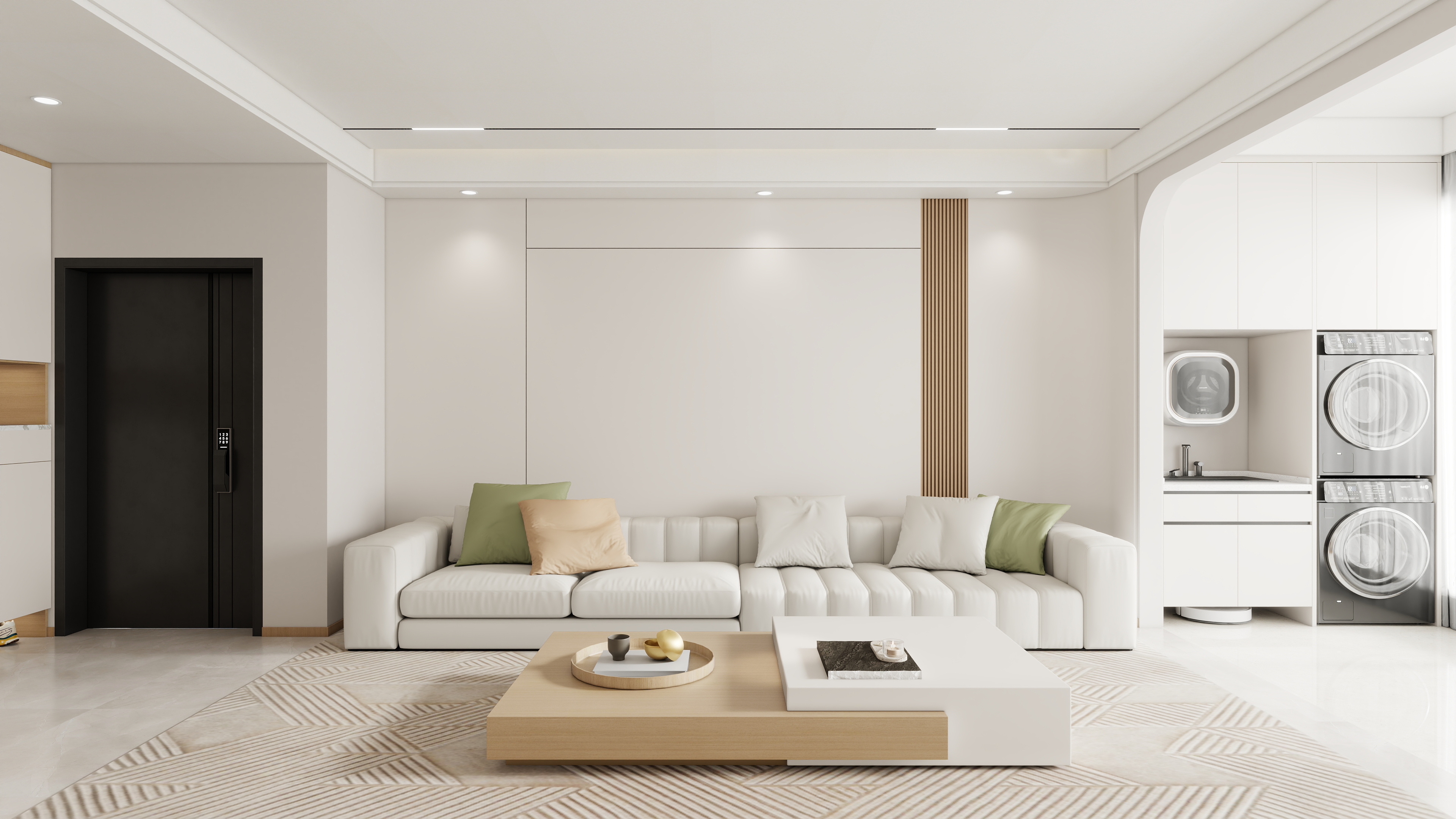 壹诺设计工作室-115㎡3室-原木风装修效果图