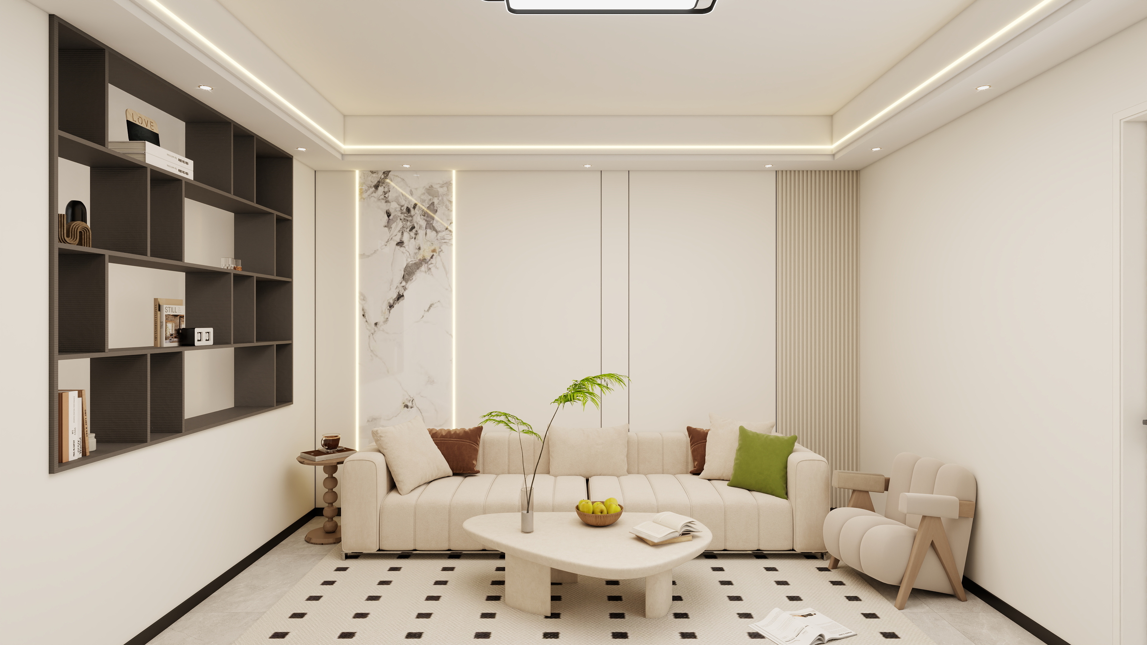 设计丨张超杰-现代风格三室两厅（工业路）-装修设计方案