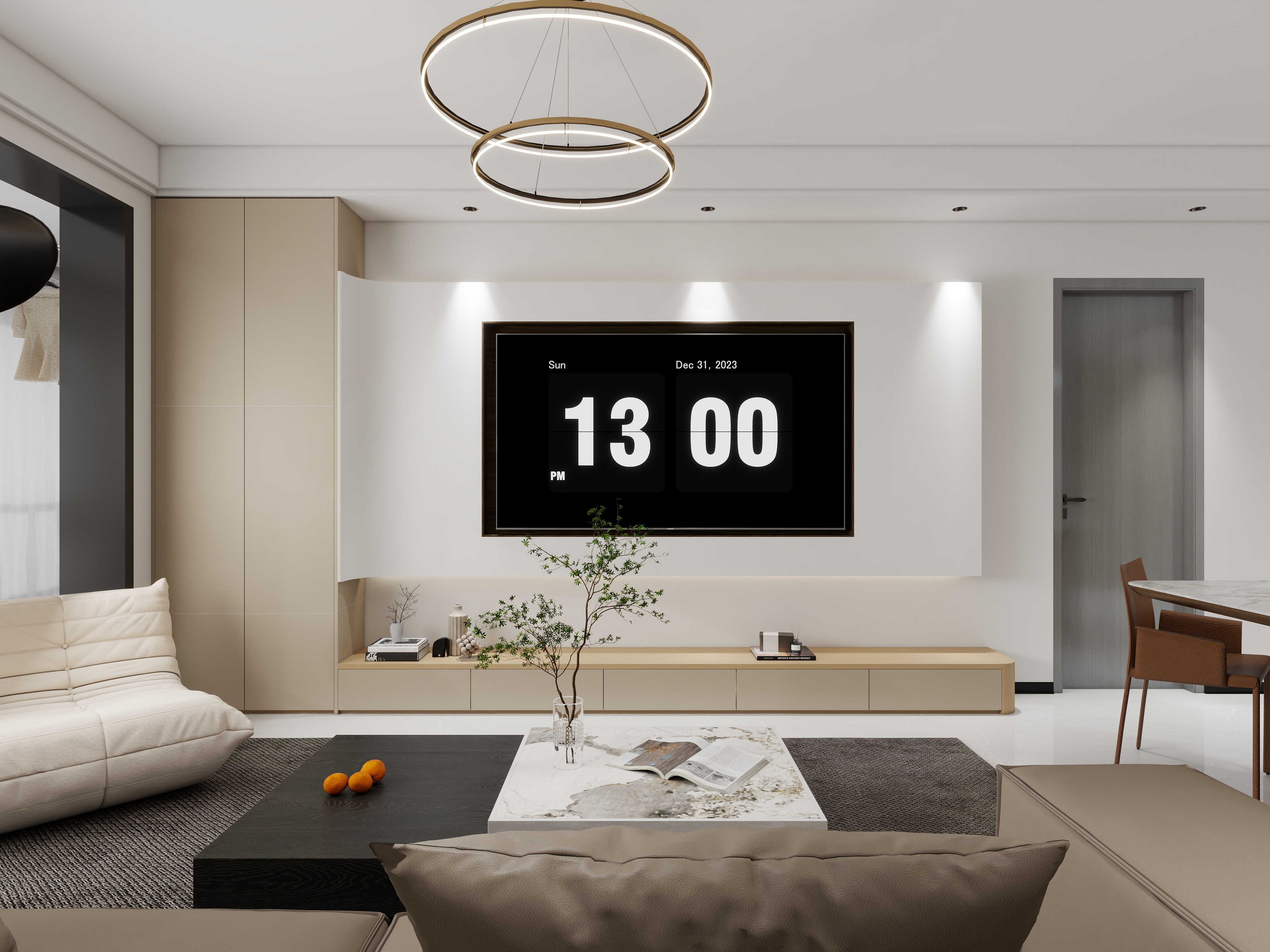 天水全案设计师白老师-保利时光印象100㎡3室装修效果图