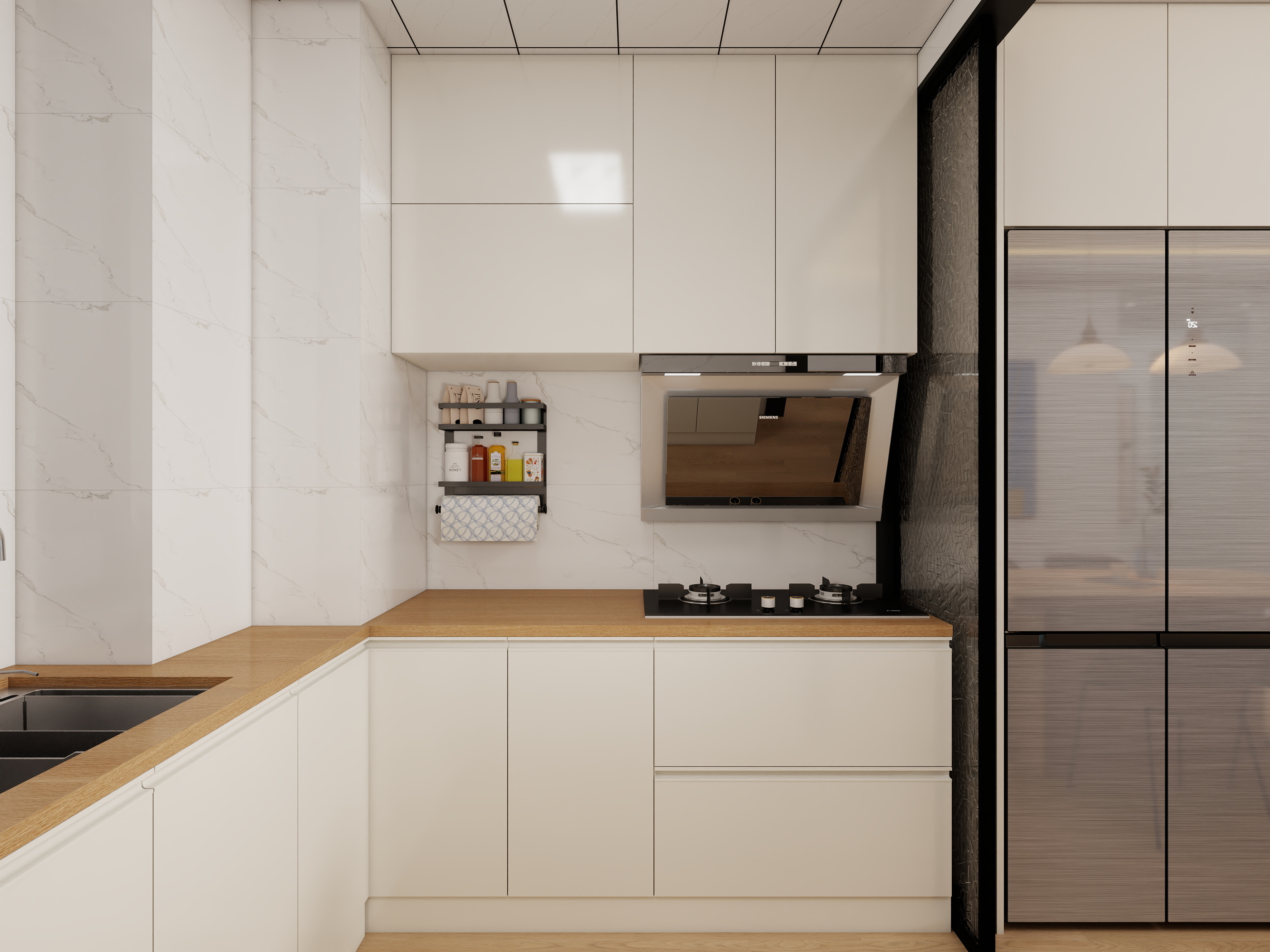 果乐设计-74方原木风格三居室装修效果图