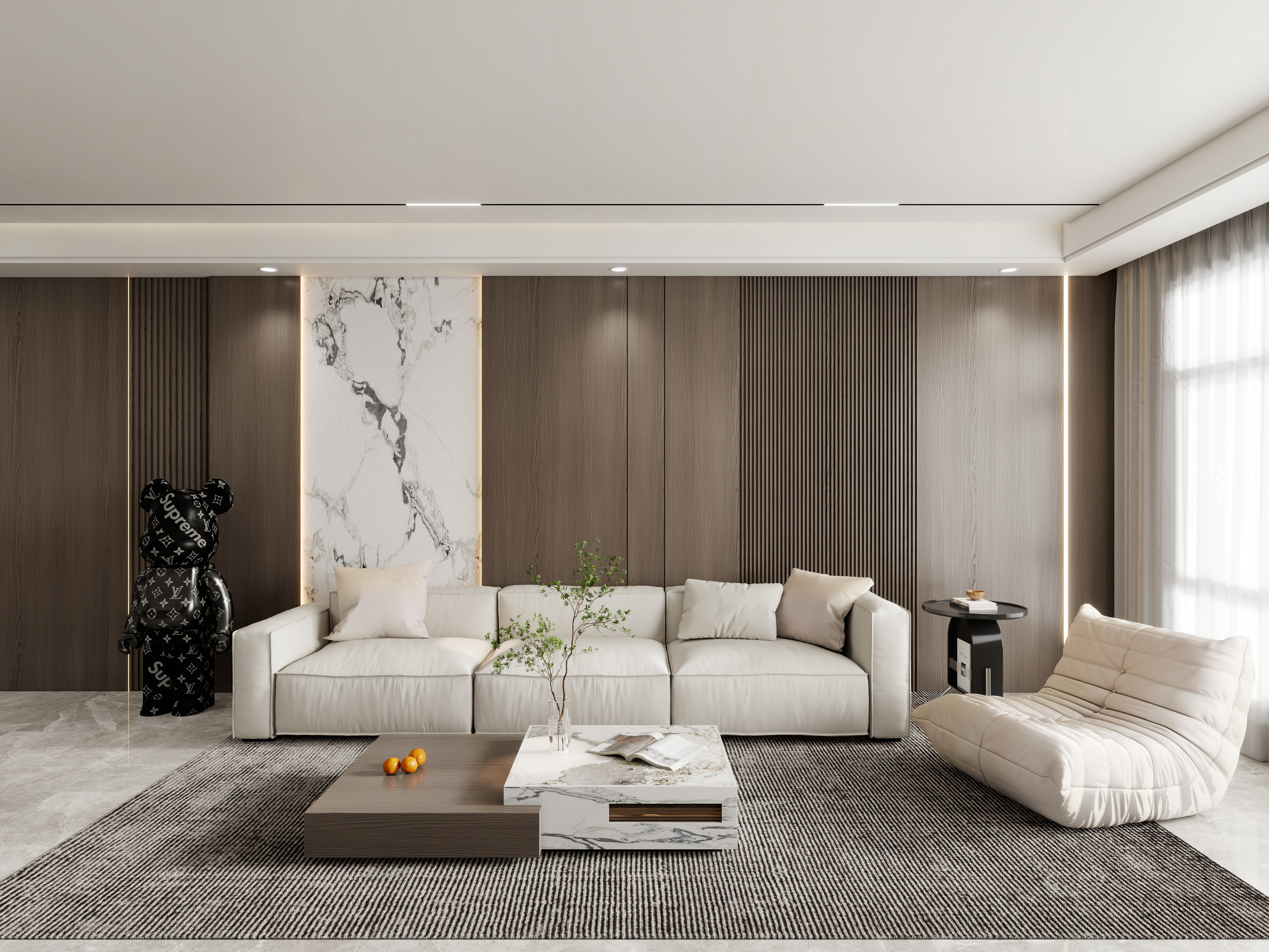 壹诺设计工作室-意式极简装修效果图