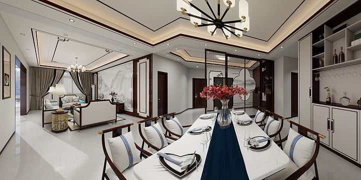 星空之家-中津自建房新中式-装修设计方案