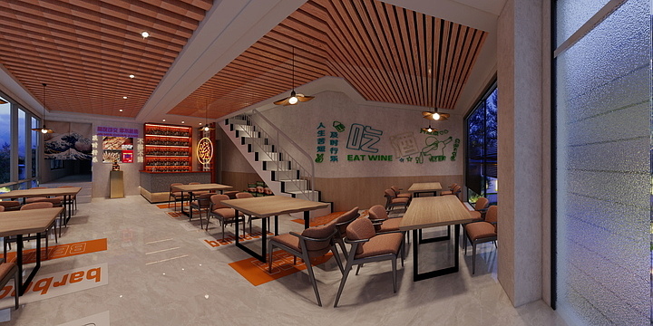 馨悦装饰II河里游-烧烤店1-装修设计方案