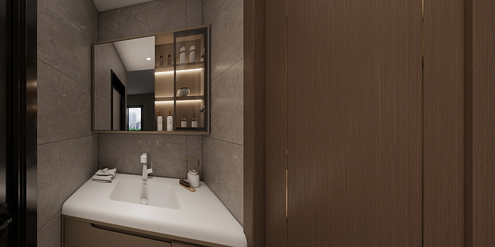 阿武Design-河畔名居-装修设计方案