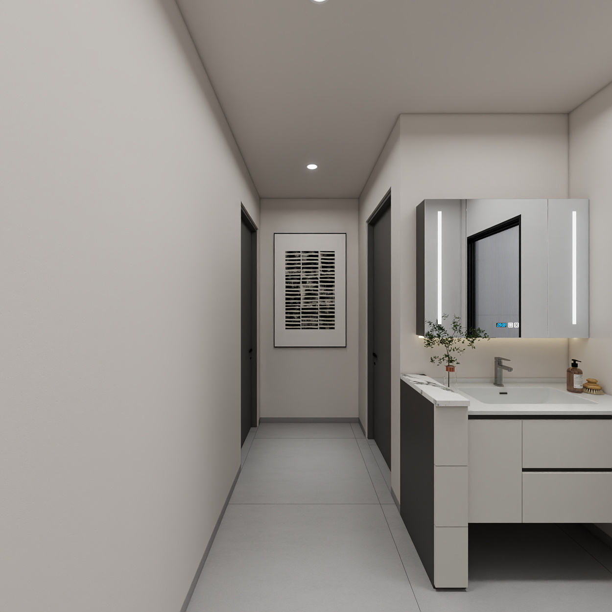 壹诺设计工作室-124㎡3室--现代简约一层客餐厅装修效果图第5张