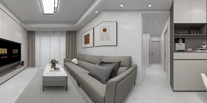 小胡子设计师-钱隆樽品4-1404梁先生现代风格雅居-改-装修设计方案