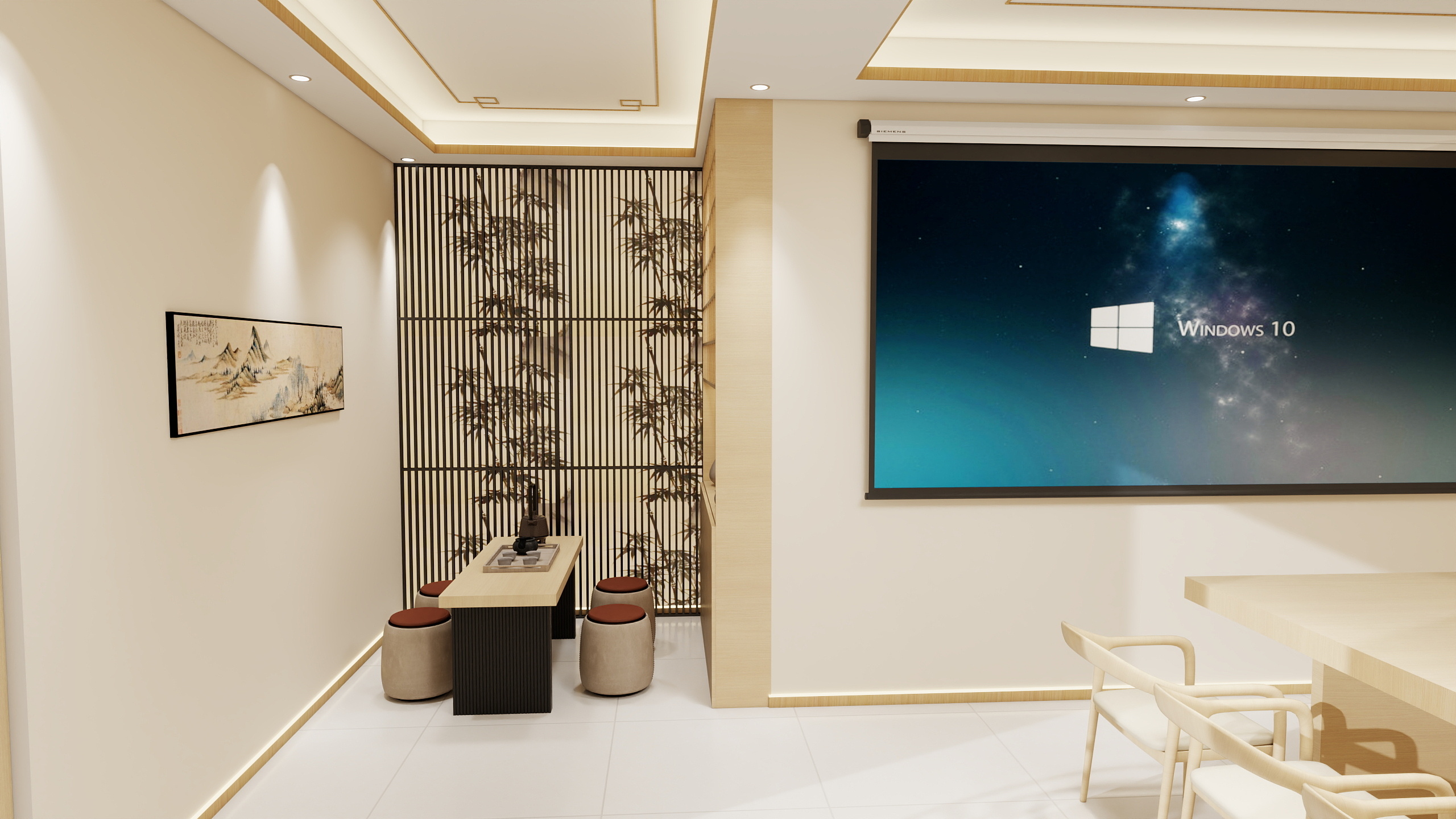 设计师陈二狗-新中式美容室装修效果图