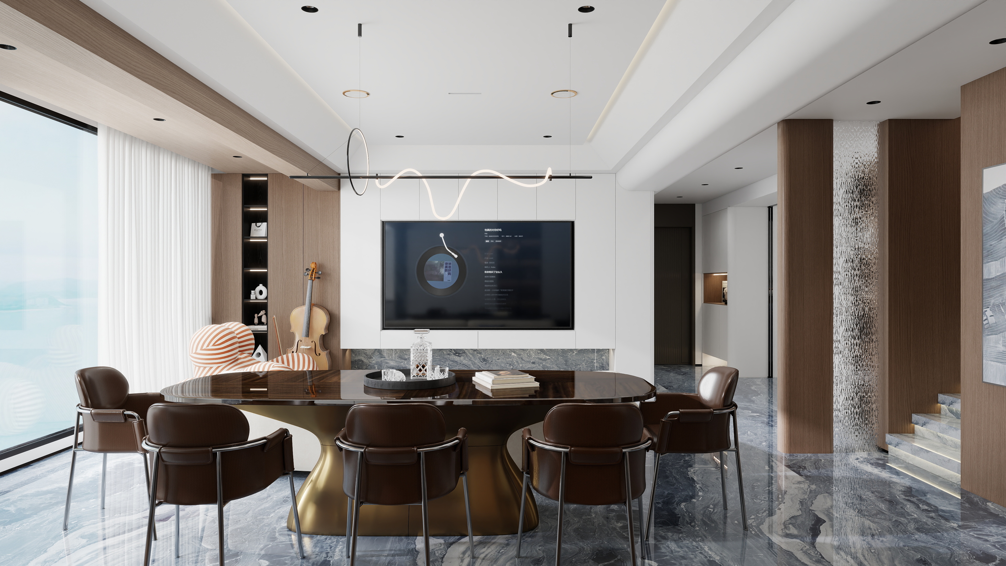 陈辉-240平方现代轻奢叠墅全部楼层-装修设计方案