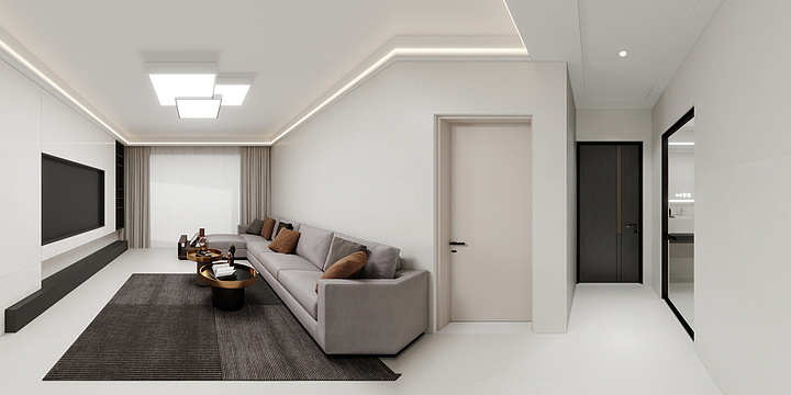 阳光空间设计师-政府边上自建房二楼-装修设计方案