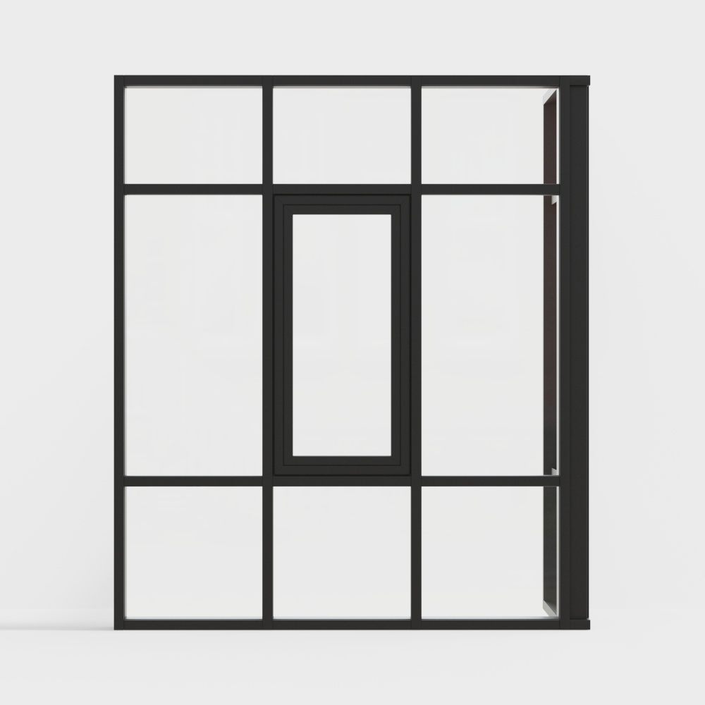 现代转角窗户193D模型