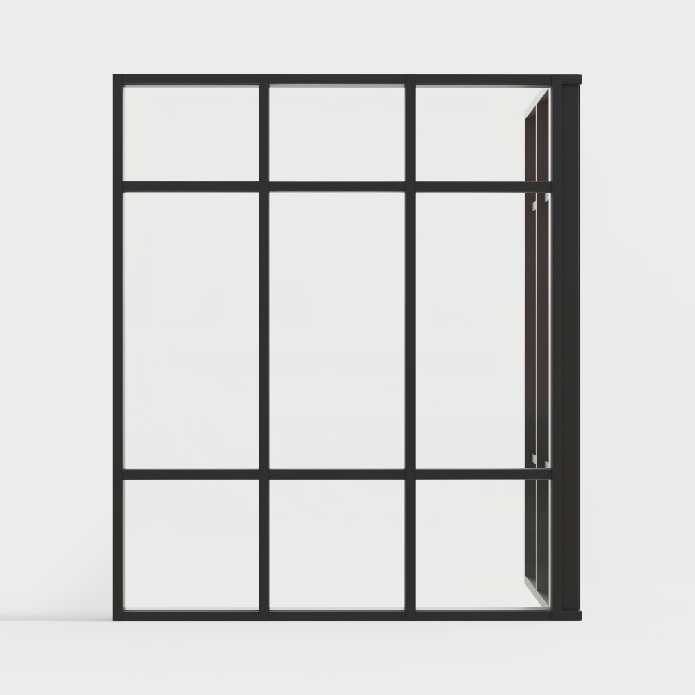 现代转角窗户153D模型