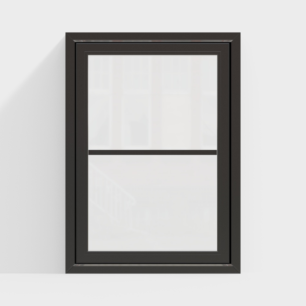 现代黑色窗户43D模型