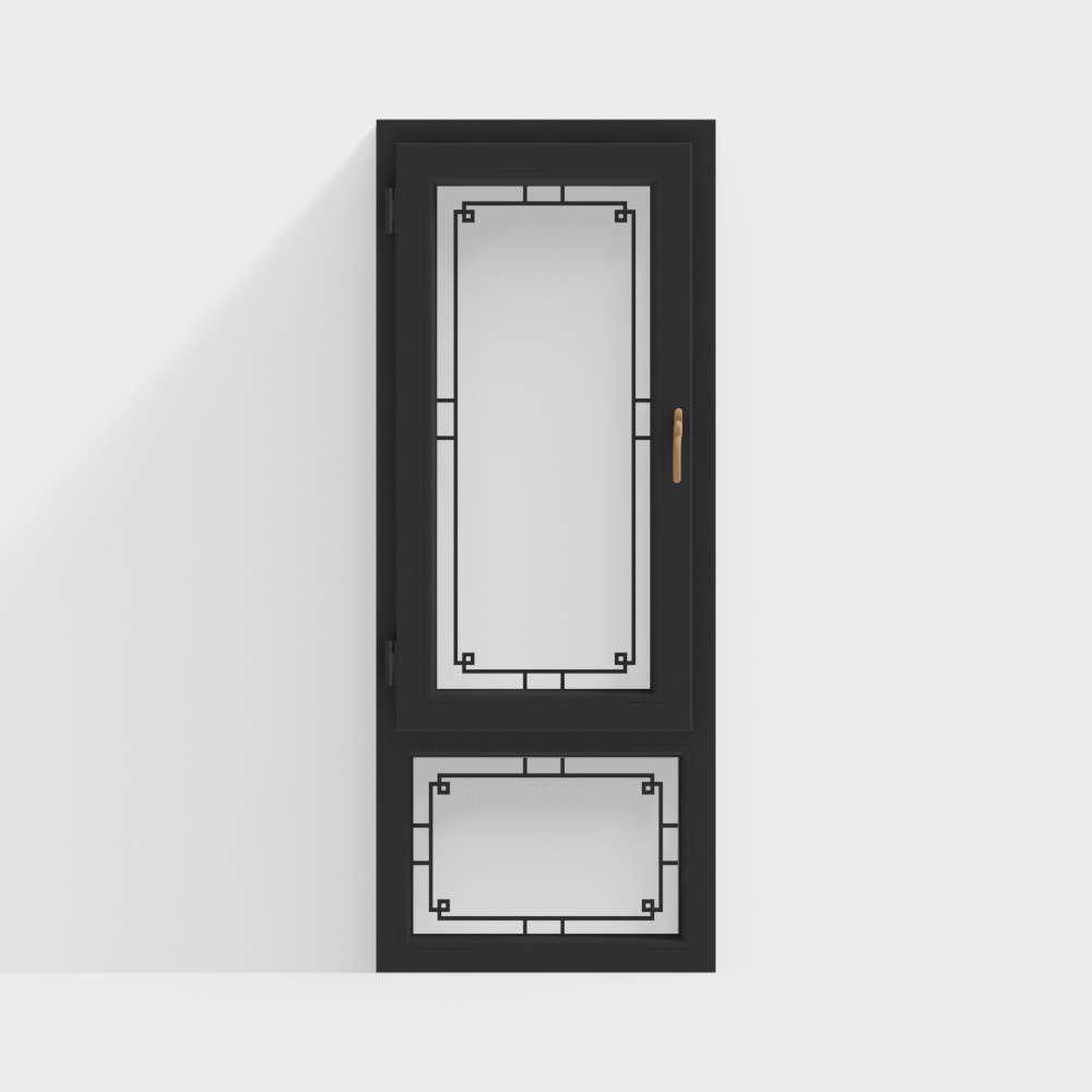 现代黑色窗户193D模型