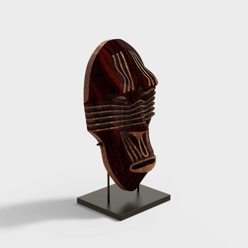 部落桌面雕塑3D模型