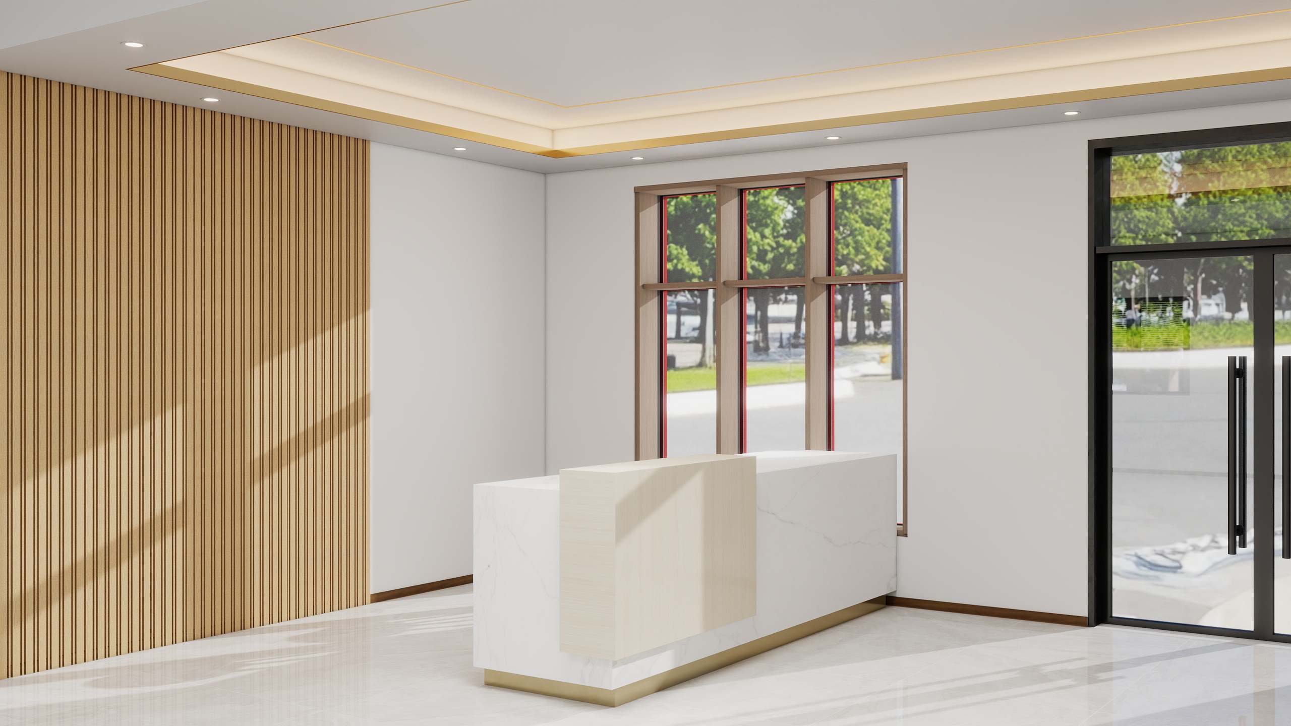 Q先生~小曲-牡丹江海林门市美容店-装修设计方案