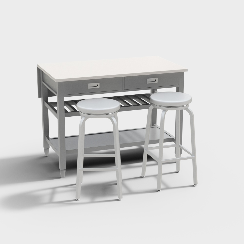 厨房岛台吧凳3D模型