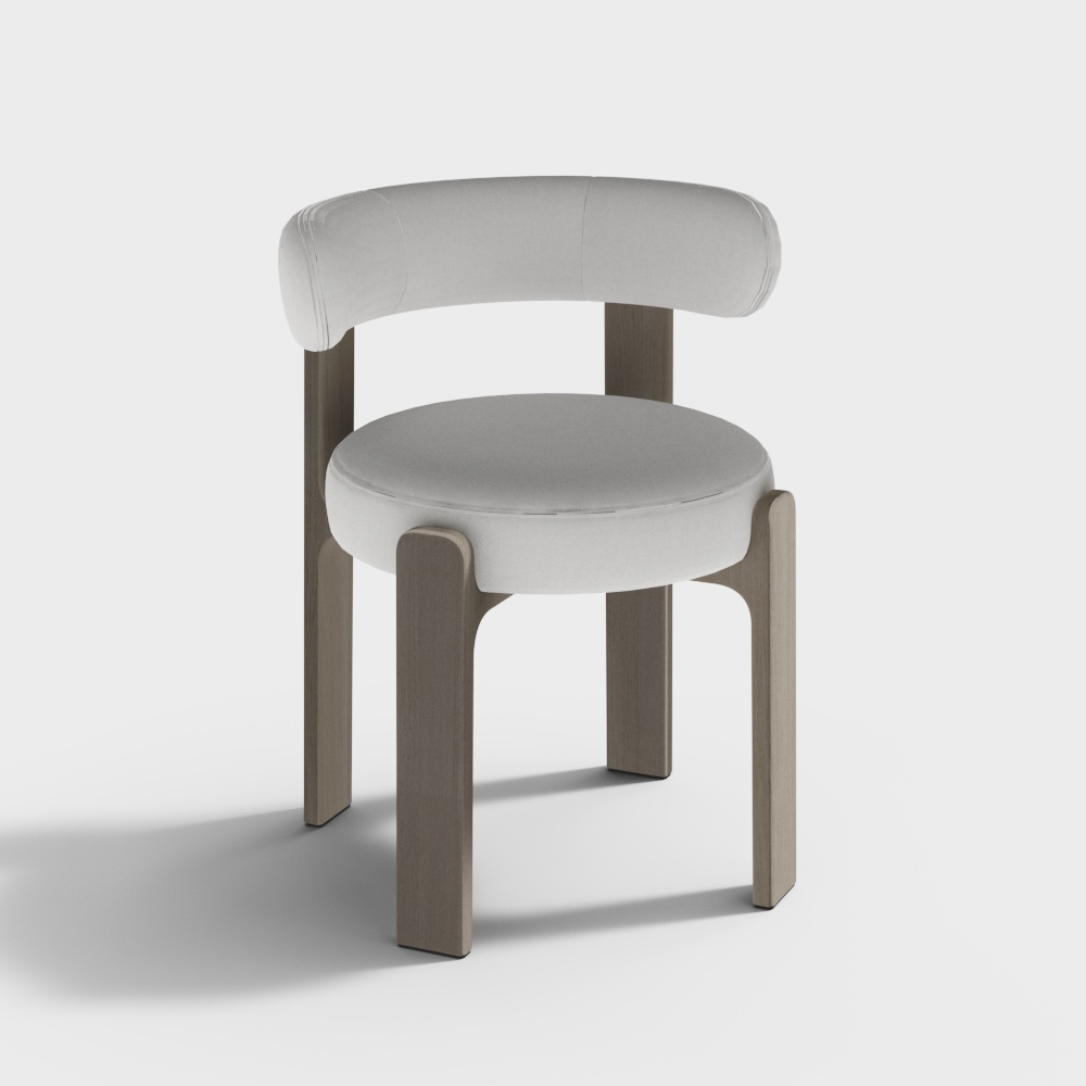 现代布艺餐椅3D模型