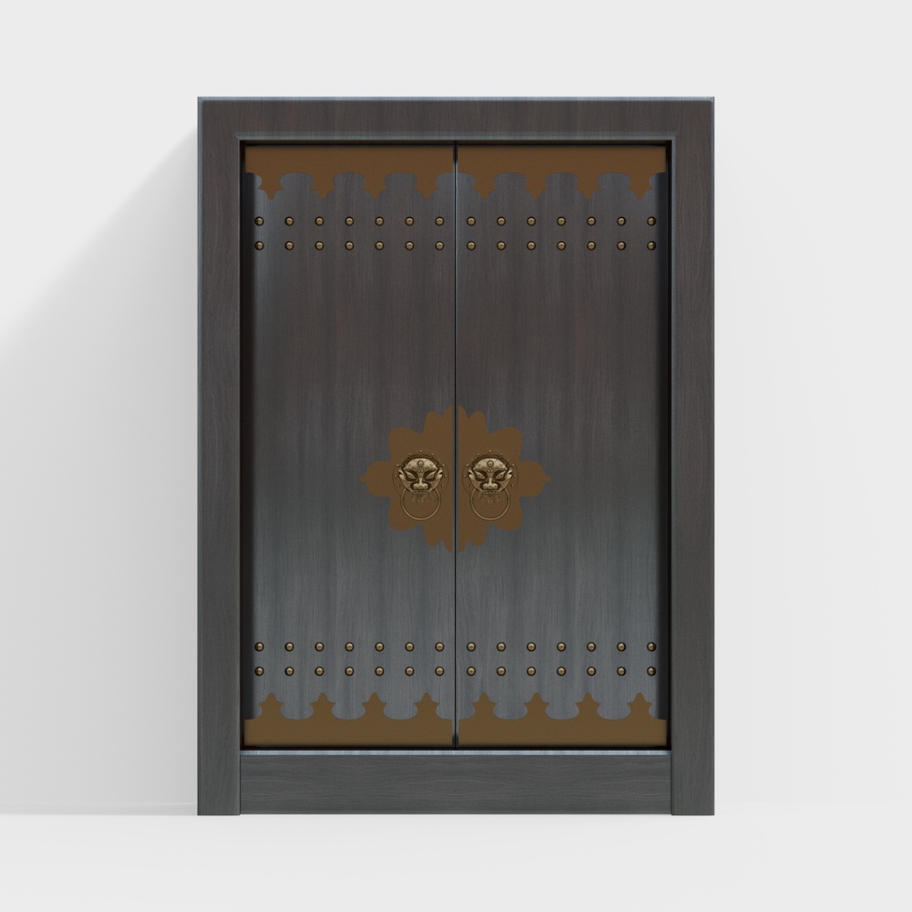 中式庭院寺庙大门43D模型
