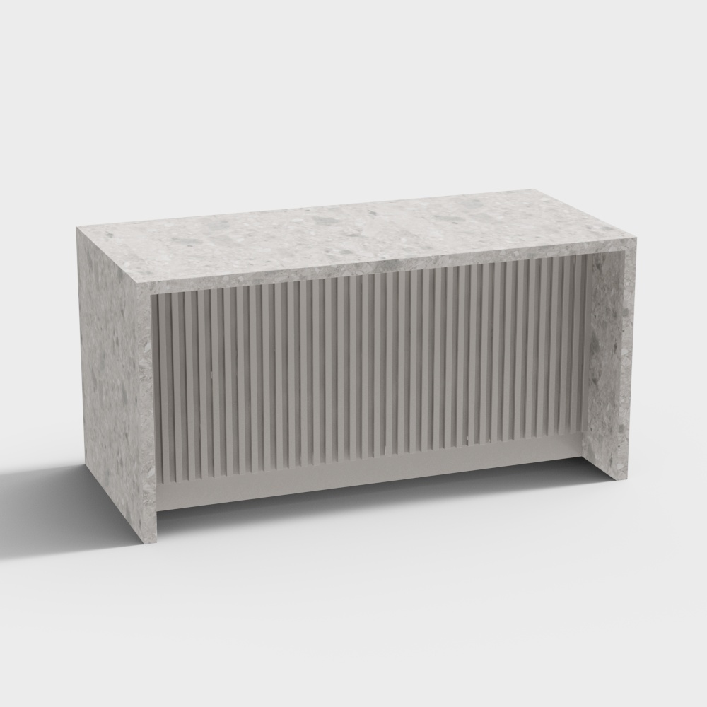 现代意式厨房岛台3D模型