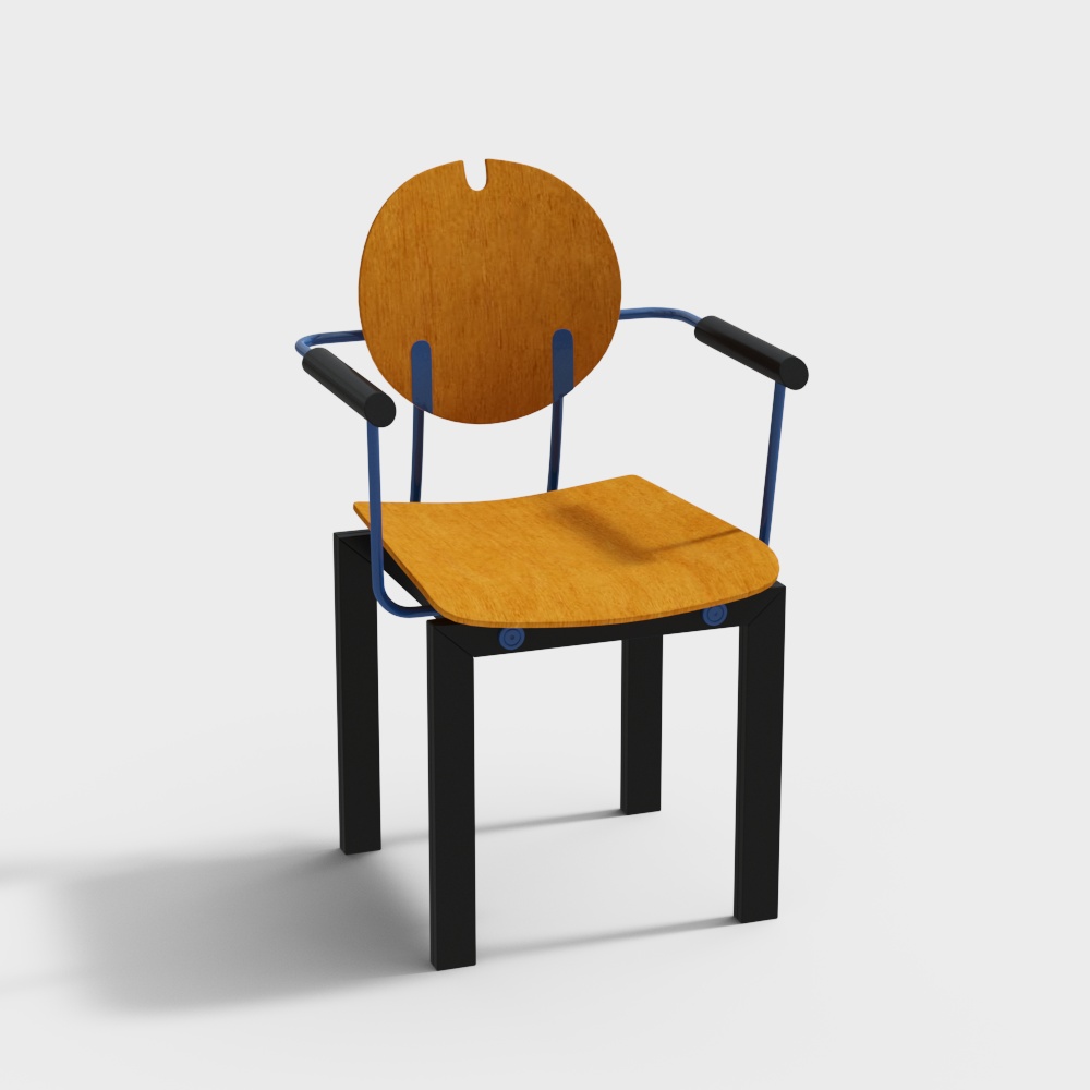 现代多巴胺餐椅3D模型