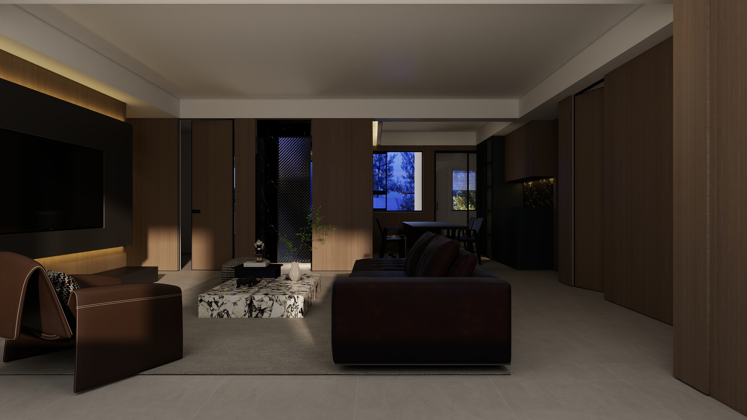 不及设计-124㎡1室-装修设计方案