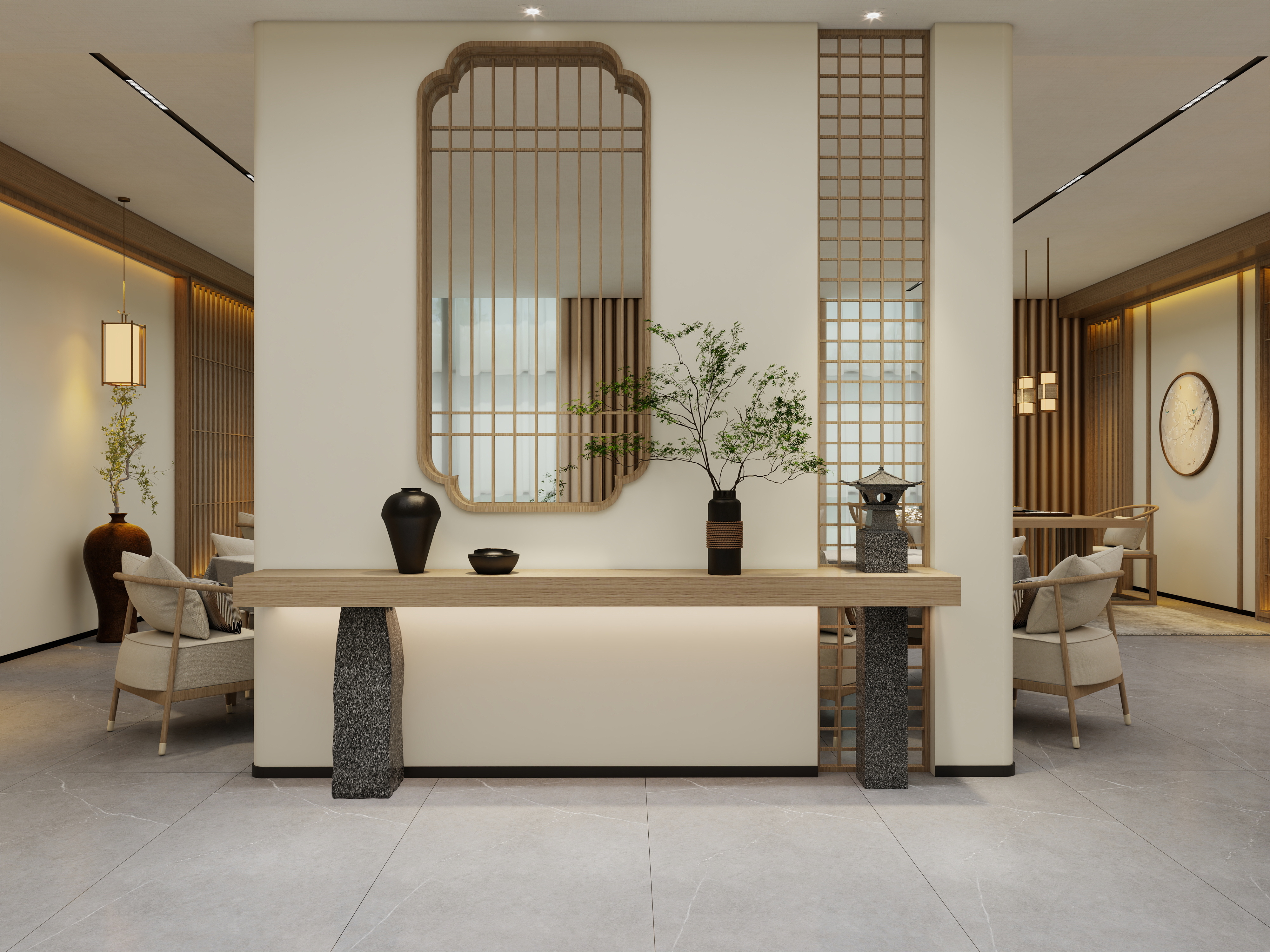 一介丨俗人-南川喜来登酒店茶楼-大厅-装修设计方案