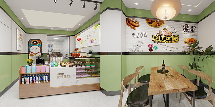 山东荣程艺佳装饰-甜品店-装修设计方案