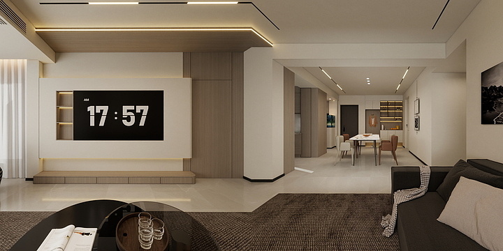 小梅同学M-天弘御景12#704效果图-装修设计方案