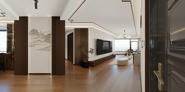 宅玺设计晶晶-金域华府木地板-装修设计方案