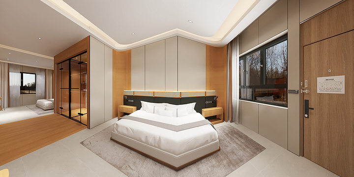 二白c-马场宾馆 -效果图-装修设计方案