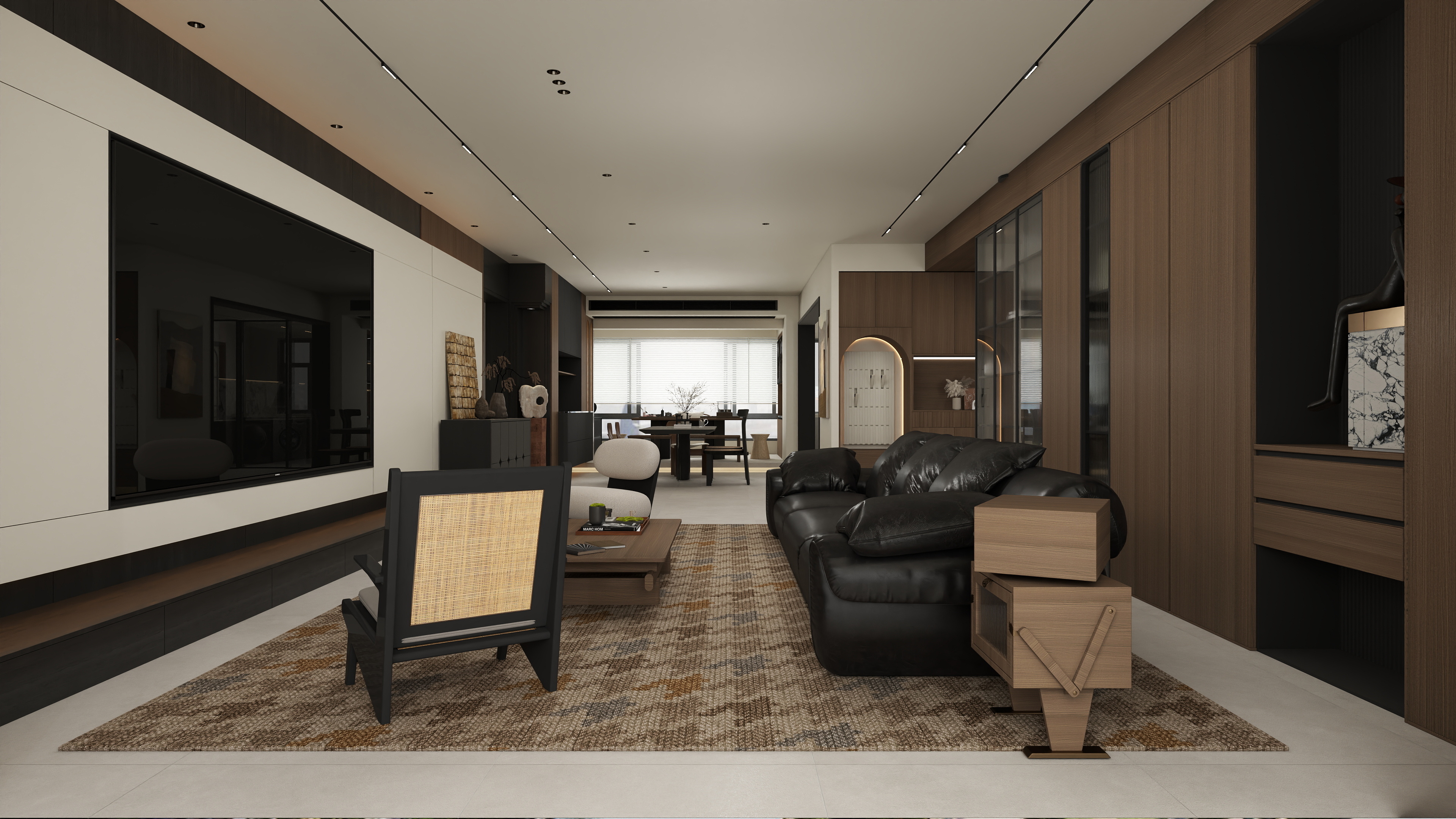 张煜强煜境设计-279平米现代中古大平层-装修设计方案