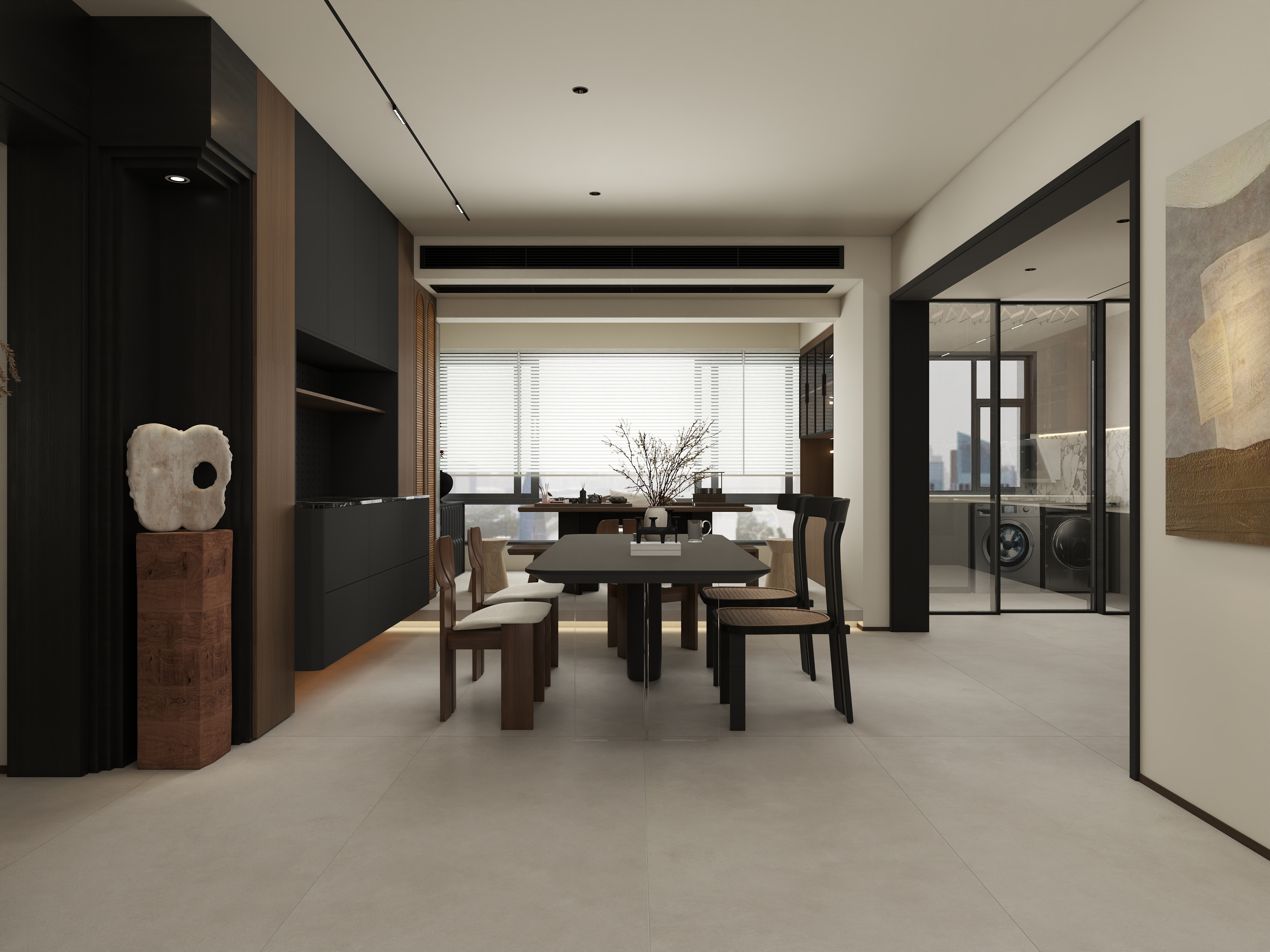 张煜强煜境设计-279平米现代中古大平层装修效果图