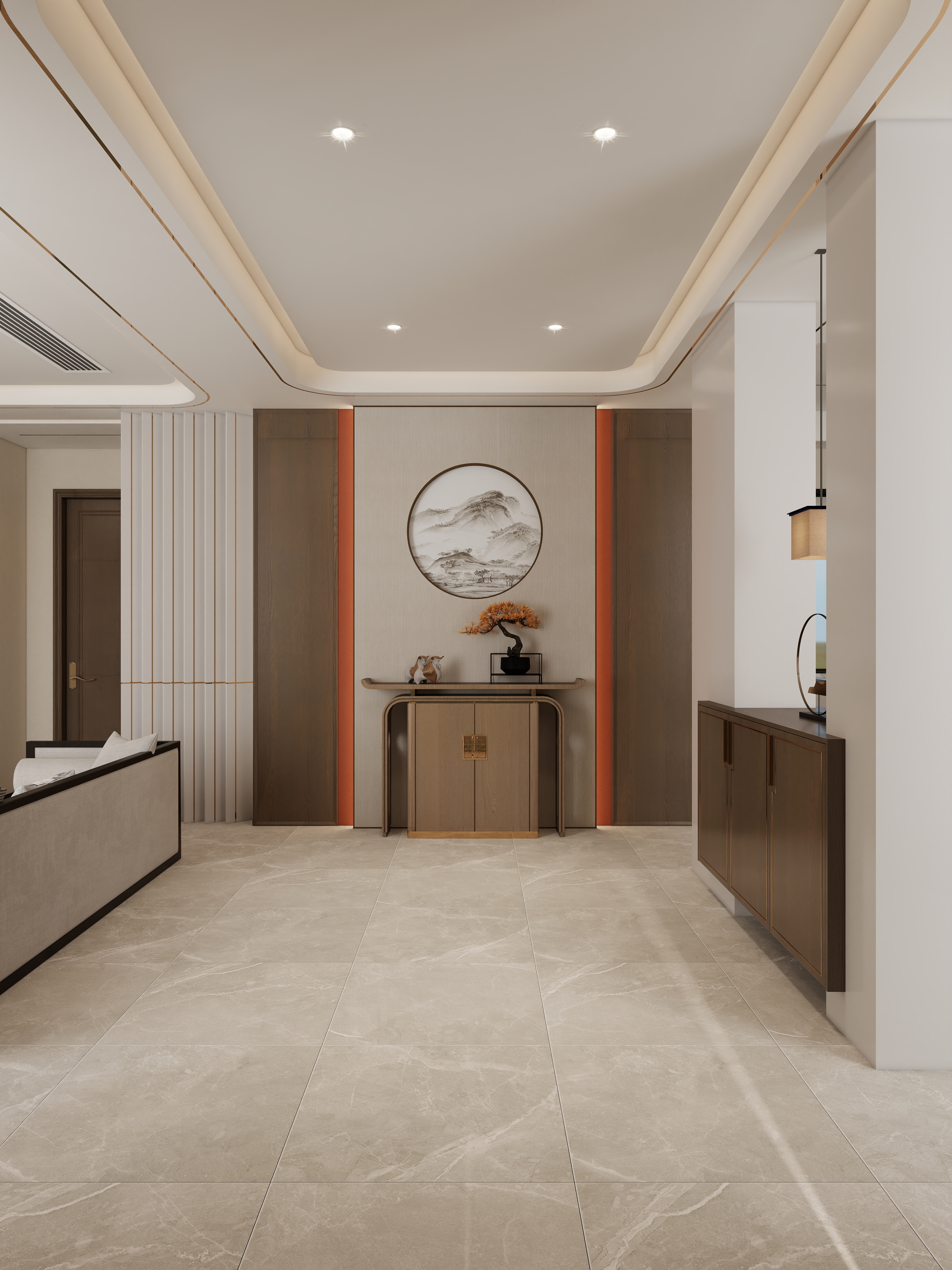 孙有权-『枕山栖谷』233平丨新中式别墅装修效果图