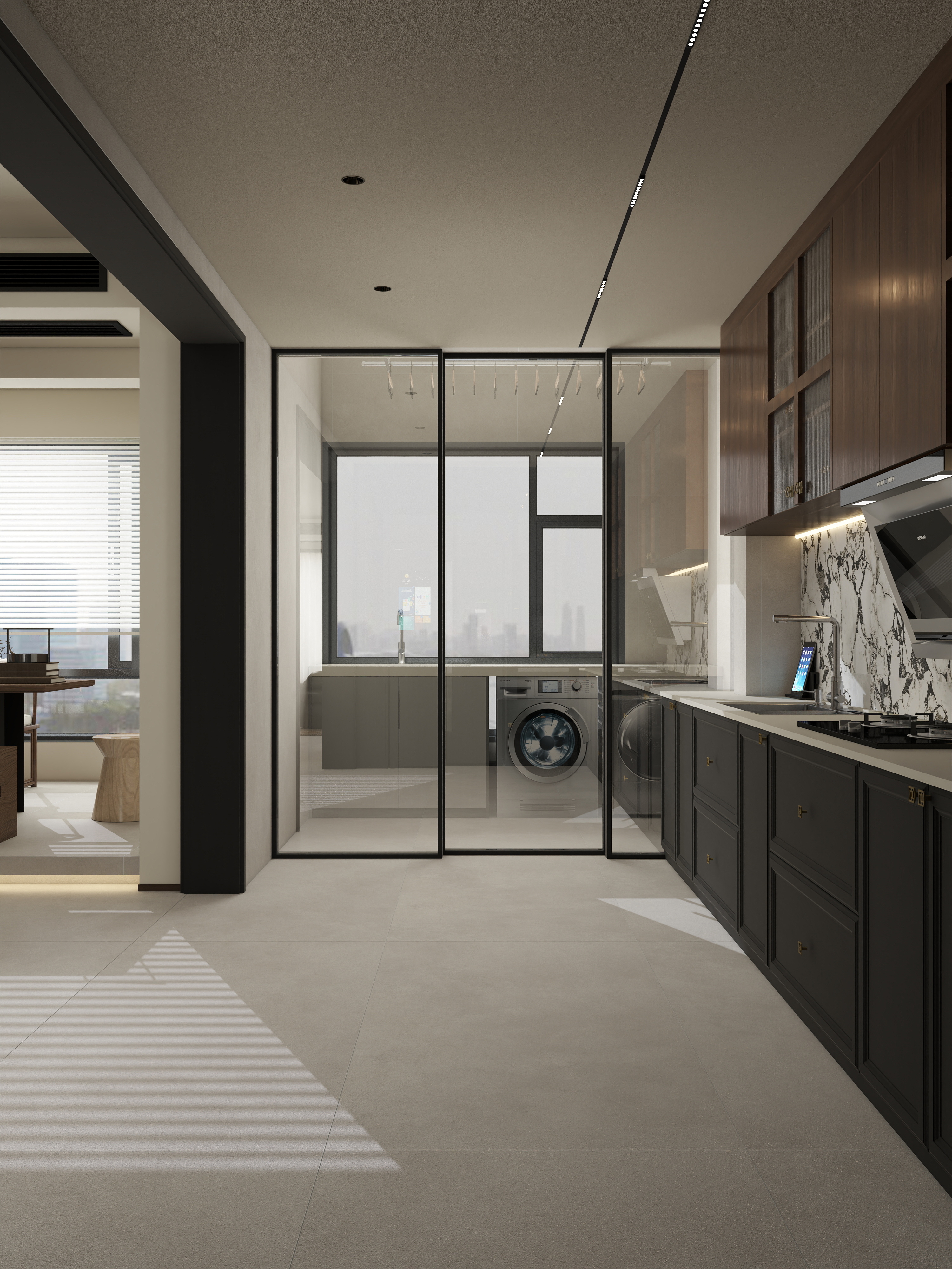 张煜强煜境设计-279平米现代中古大平层装修效果图