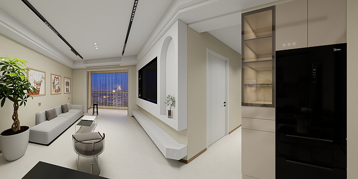 沈影流光-颐景天城603-装修设计方案